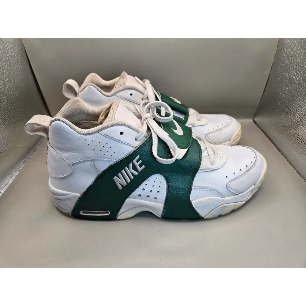 Nike Air Veer 2014 Shoes Men's 12 White Green Running Athletic Workout Sneakers